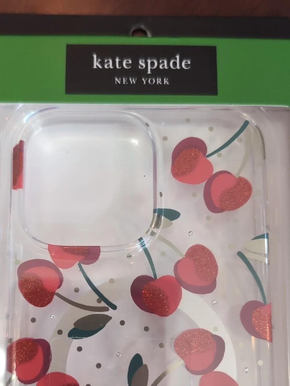 kate spade Pink Cherry Pattern Clear MagSafe Case